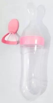 90 ML Blue color Sqeeze feeding spoon for 5 months baby Boy/Girl- Silicone-image-13