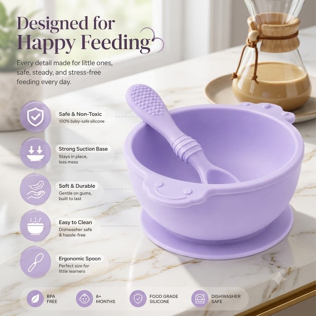 Silicone Suction Bowl with Spoon Set - silicone-image-34