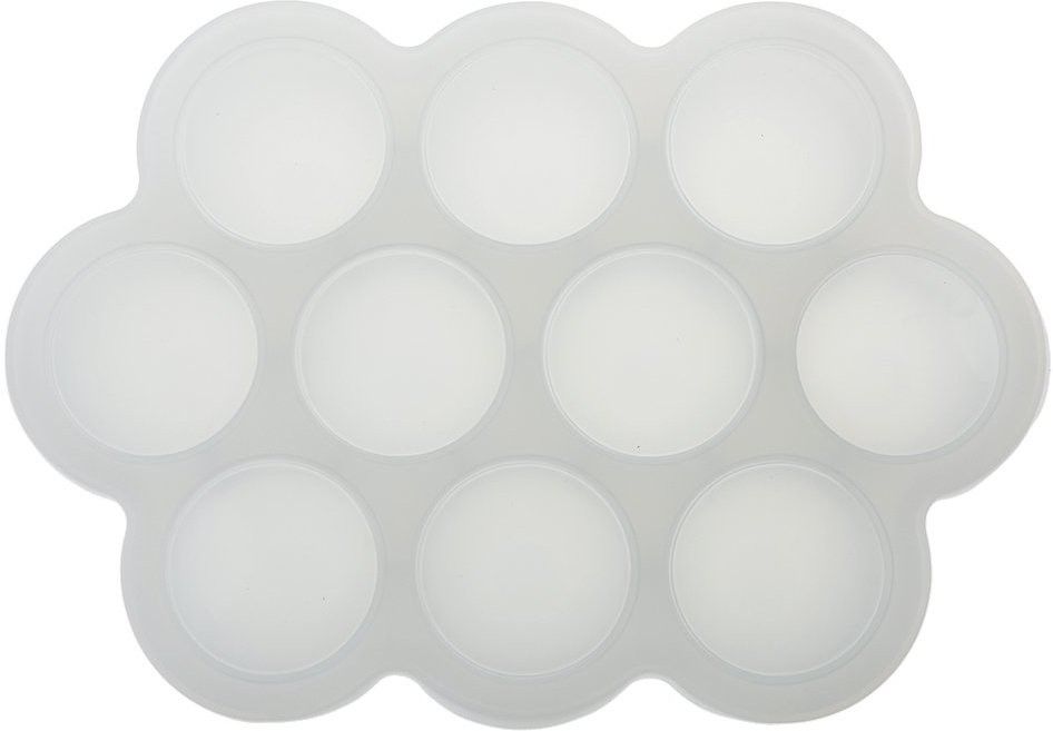 10 Cup Silicone Baby Food Freezer Tray with Hard Lid Freezing, Microwave(1Piece)- Silicone