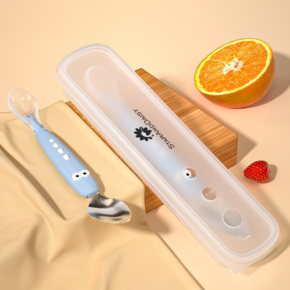 2 in 1 Silicone Spoon for Baby & Kids Dishwasher & Microwave Safe BPA Free Safe- - Silicon-image-3