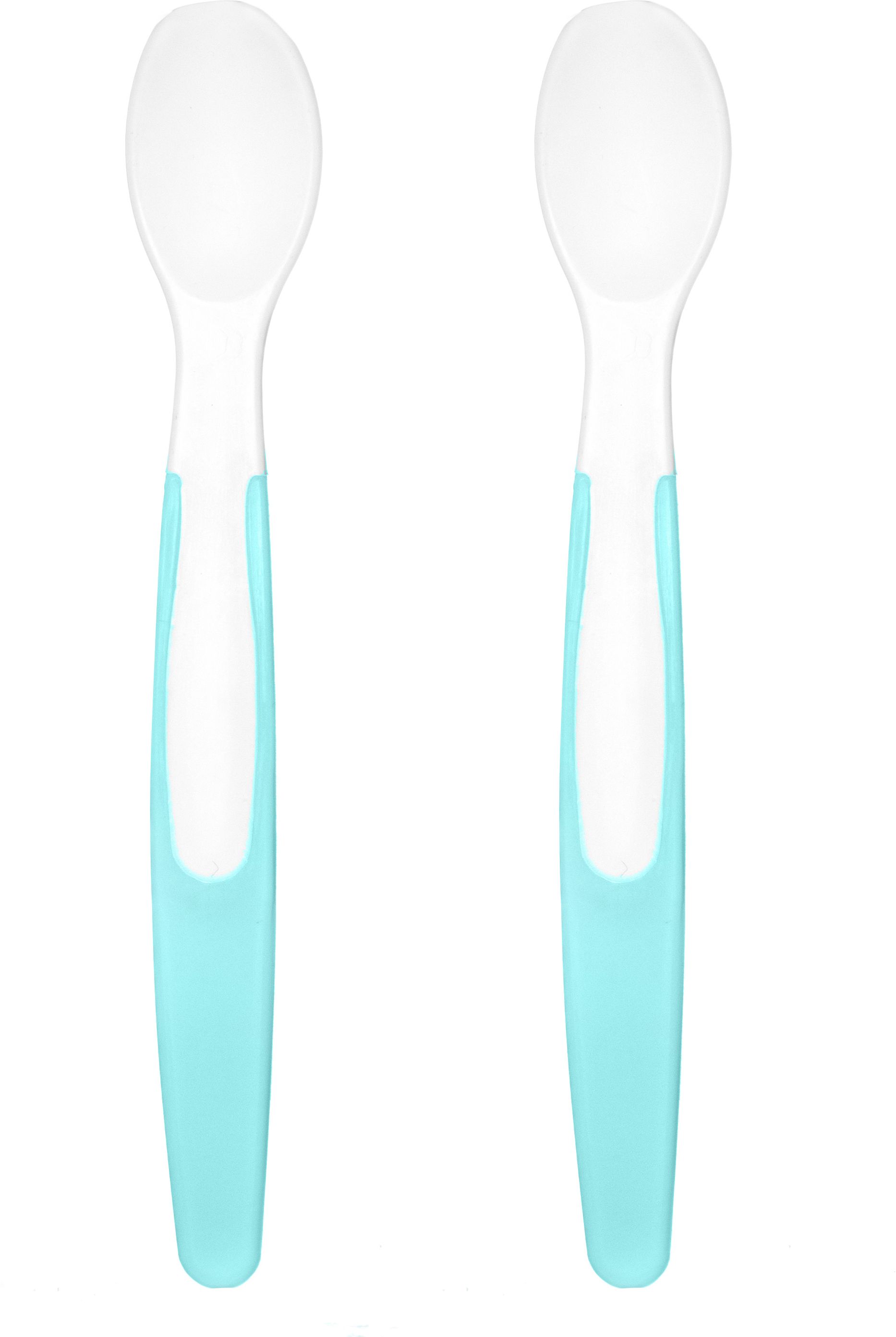 Baby Feeding Spoon Set of 2 Bpa Free Material with Food Grade Silicone Tip- Silicon-image-5