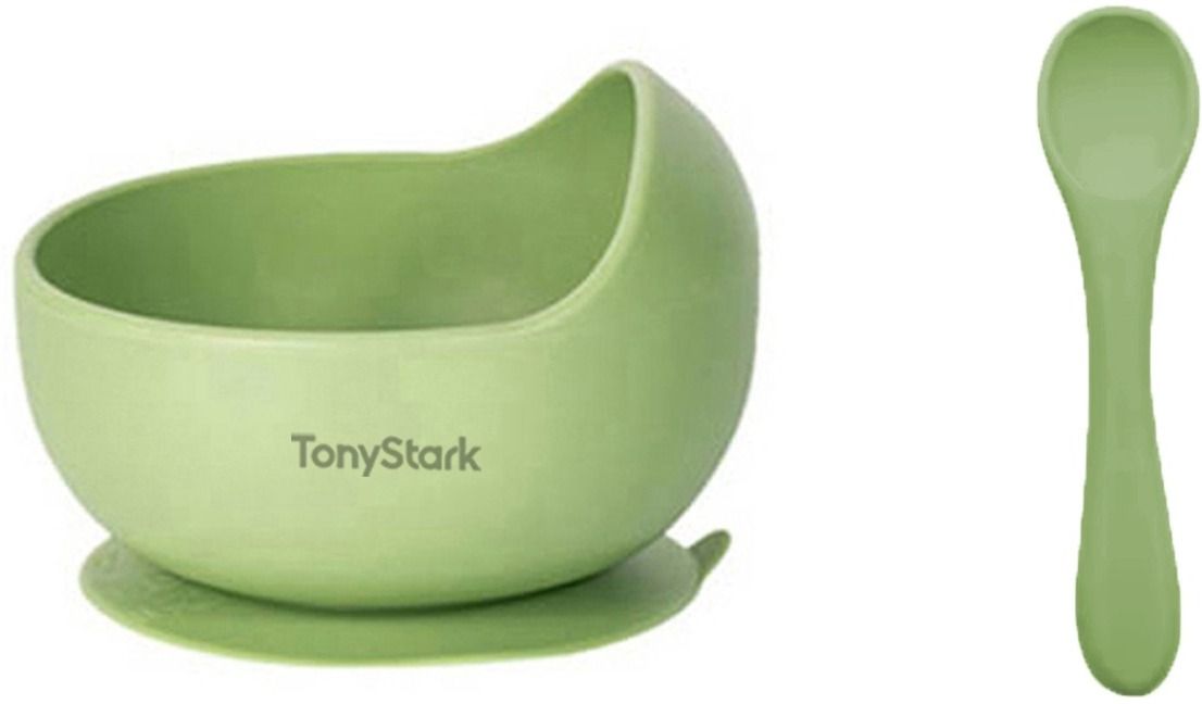 tony stark Silicone Baby Feeding Bowl & Spoon Set,Suction Baby Bowl &Soft Spoon for Toddler- Silicone-picture-14