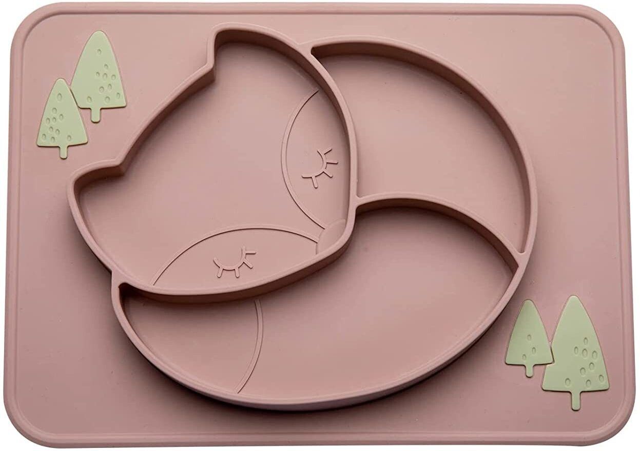 Silicone Feeding Plate for Babies With a suction Base,BPA free Unbreakable Plate- Silicone