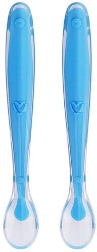 vadhavan Baby Feeding Spoon Set of 2 with 100% Silicone Tip, BPA Free material - Silicone- Silicone-picture-24