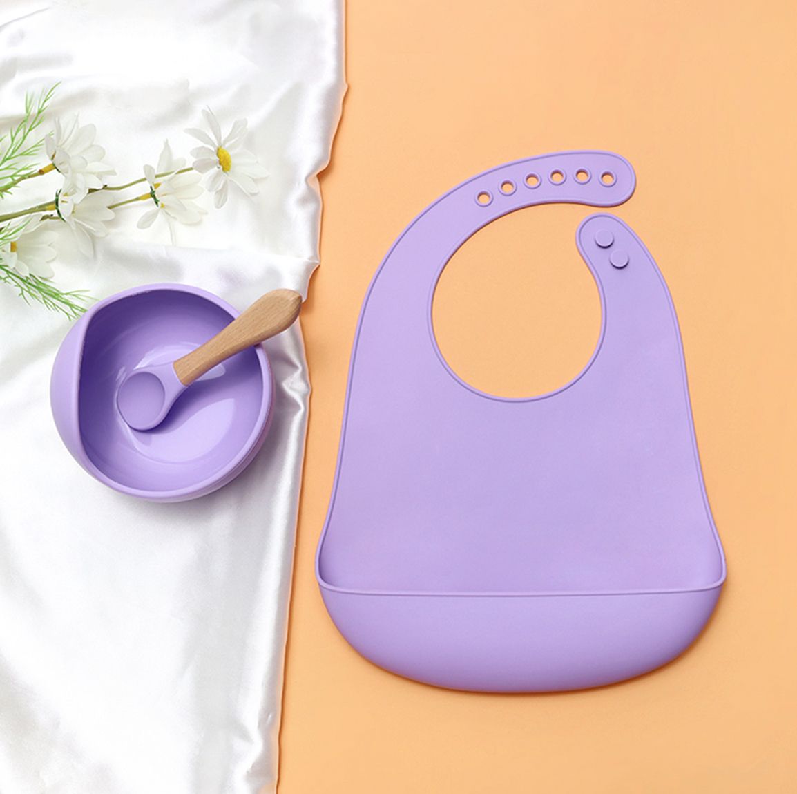 3pcs Baby Feeding Set, BPA-Free & Microwave Safe Baby Feeding Essentials - Food Grade Silicone-image-30