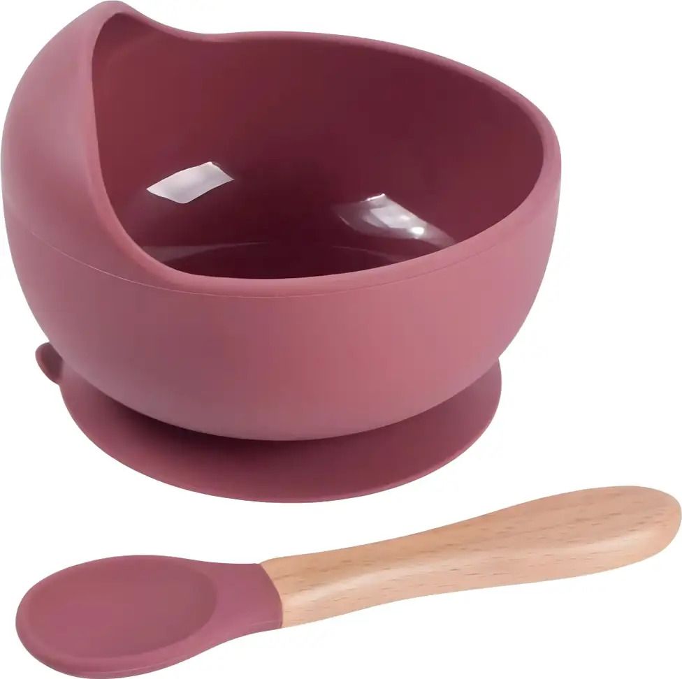 mellow Unbreakable Baby Feeding Suction Bowl with Wooden Spoon - Silicone-picture-12