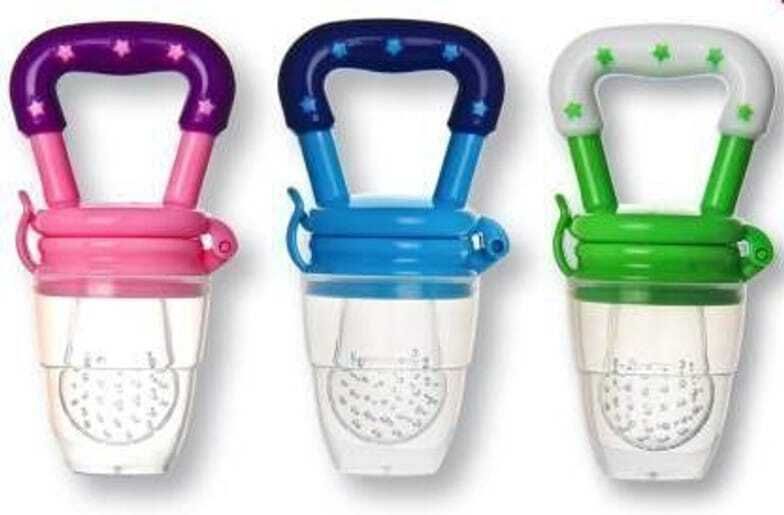 Baby Fruit & Food Feeder for New Born | Safe Feeding Nipple for Infants(Pack 3) - Silicon-image-11