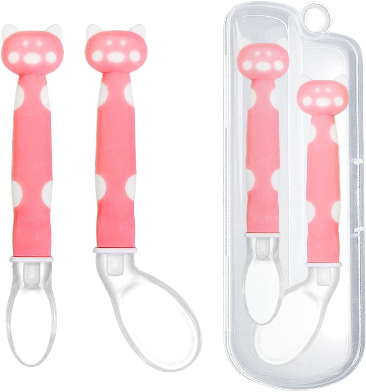 funblast Self Feeding Spoon Set for Baby 6 to 12 Months, 2 Pcs - Silicone, Plastic-picture-44