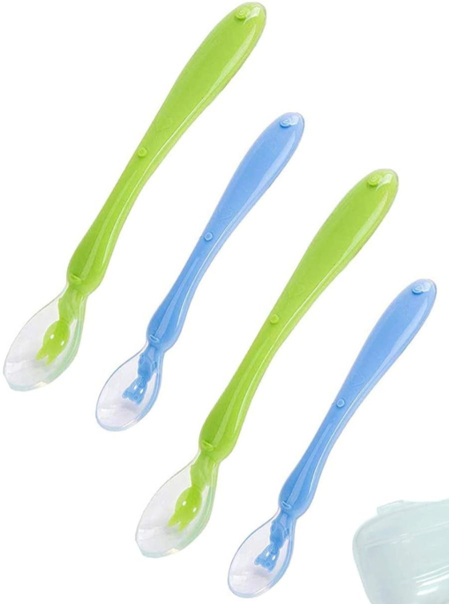 4 Soft Tip Silicone Spoon, Multicolor- Silicone-image-26