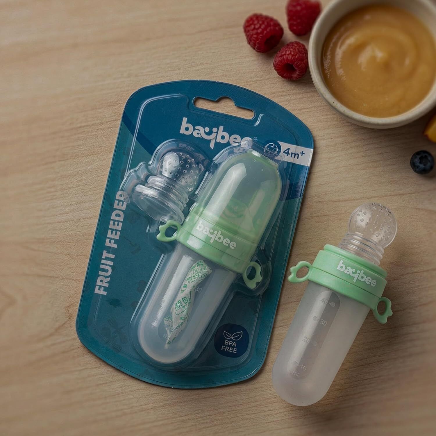 baybee 2in1 Silicone Baby Food Feeder and Fruit Nipple Teether Soother for Babies - Silicone-picture-16