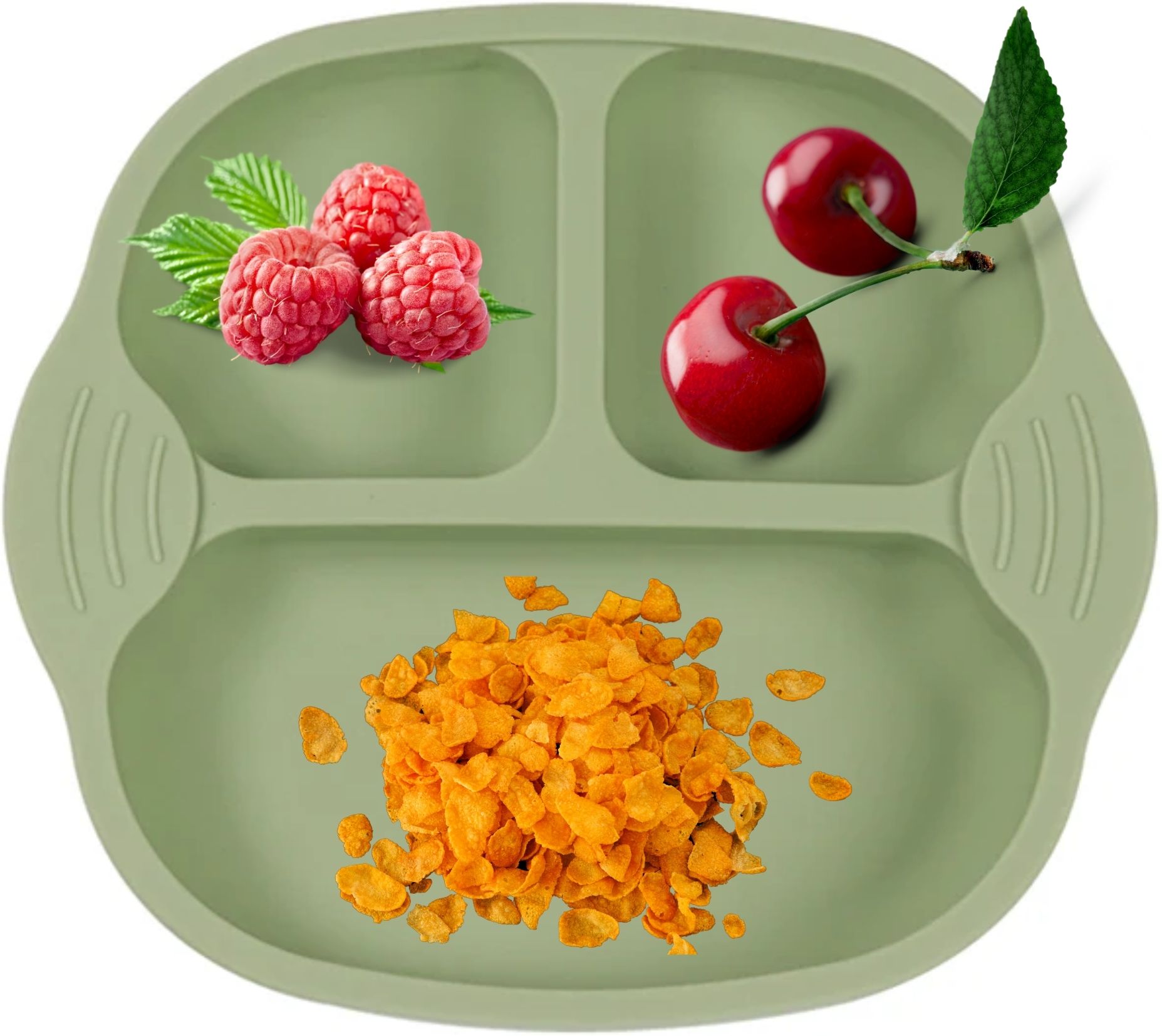 Self-Feeding Baby Dish With Suction Cups,Toddler Plates, Microwave | Oven Safe- Silicone-image-14