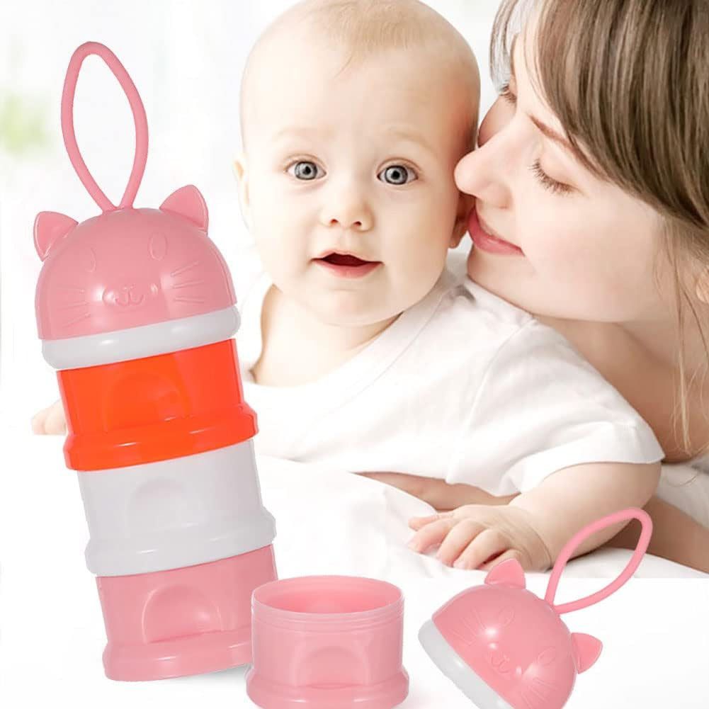 mopslik 3 Layer Baby Food Storage Container Baby Travel Milk Powder Container - Plastic-picture-19