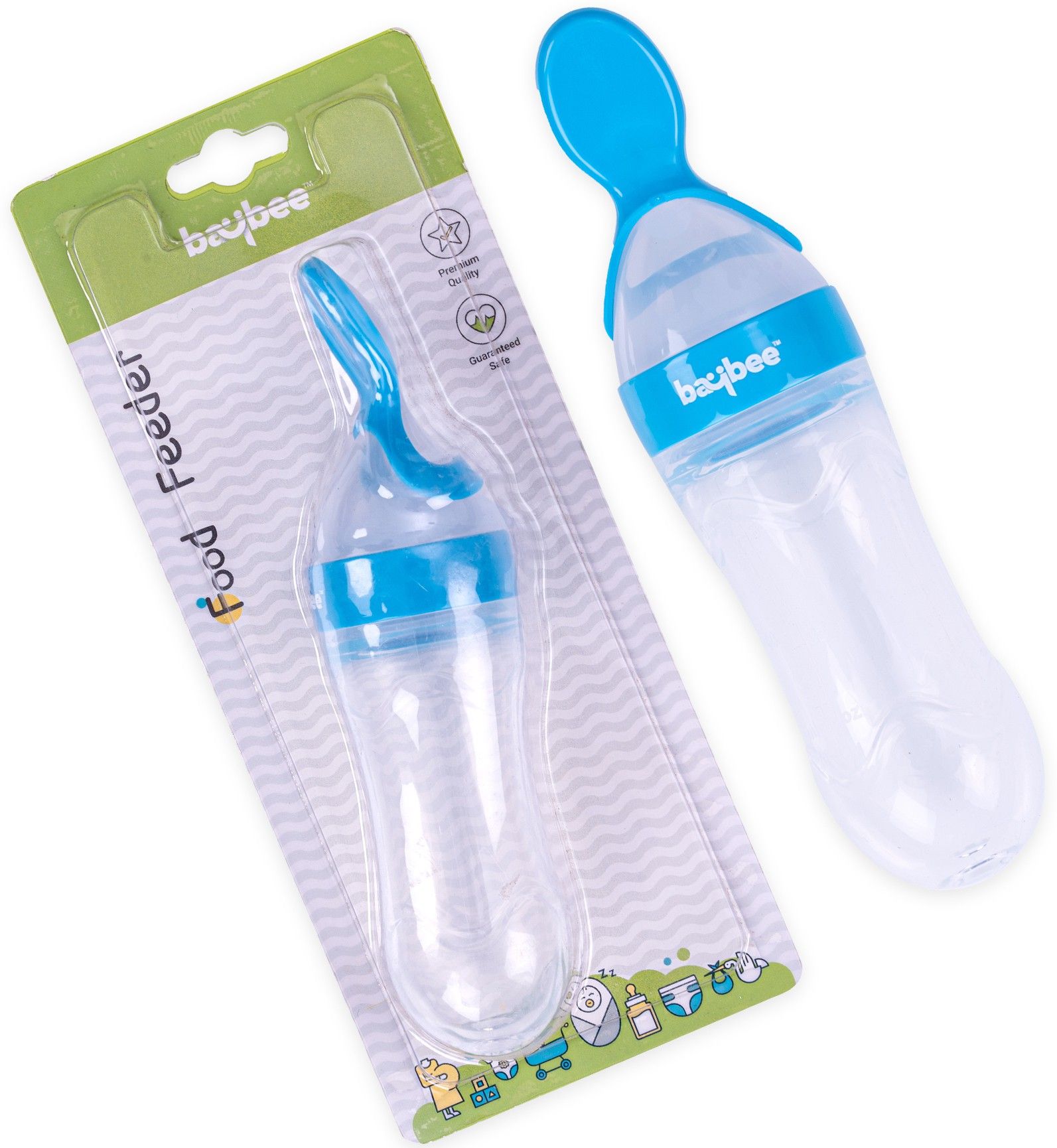 baybee Premium Silicone Squeeze Food Feeder with Measuring Spoon - Silicone-picture-2