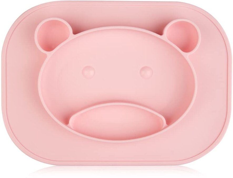 guchigu Silicone Feeding Plate for Babies With a suction Base,BPA free Unbreakable Plate- Silicone-picture-0