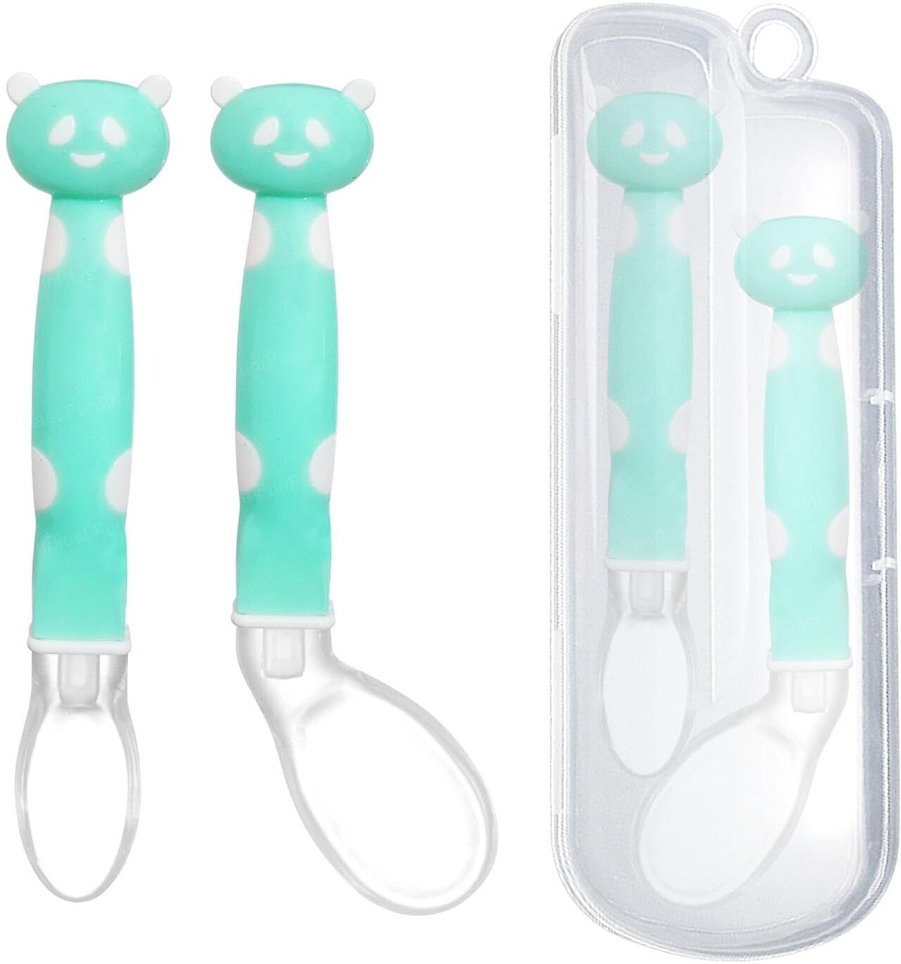 funblast Panda Design Spoon Set for Baby Feeding - 2 Pcs - Silicone, Plastic-picture-27