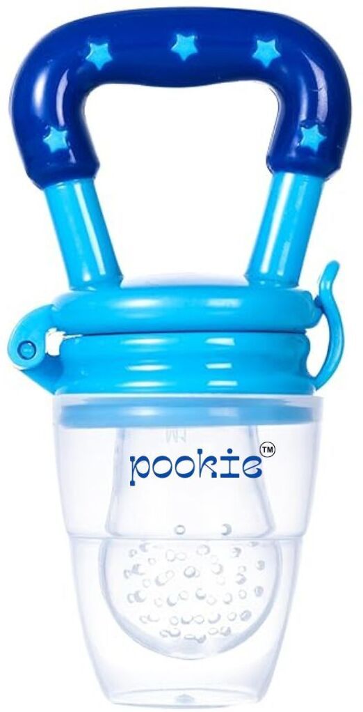 Silicone Fruit Nibbler, Soft Pacifier & feeder Feeder (Blue & White) - Silicon-image-18