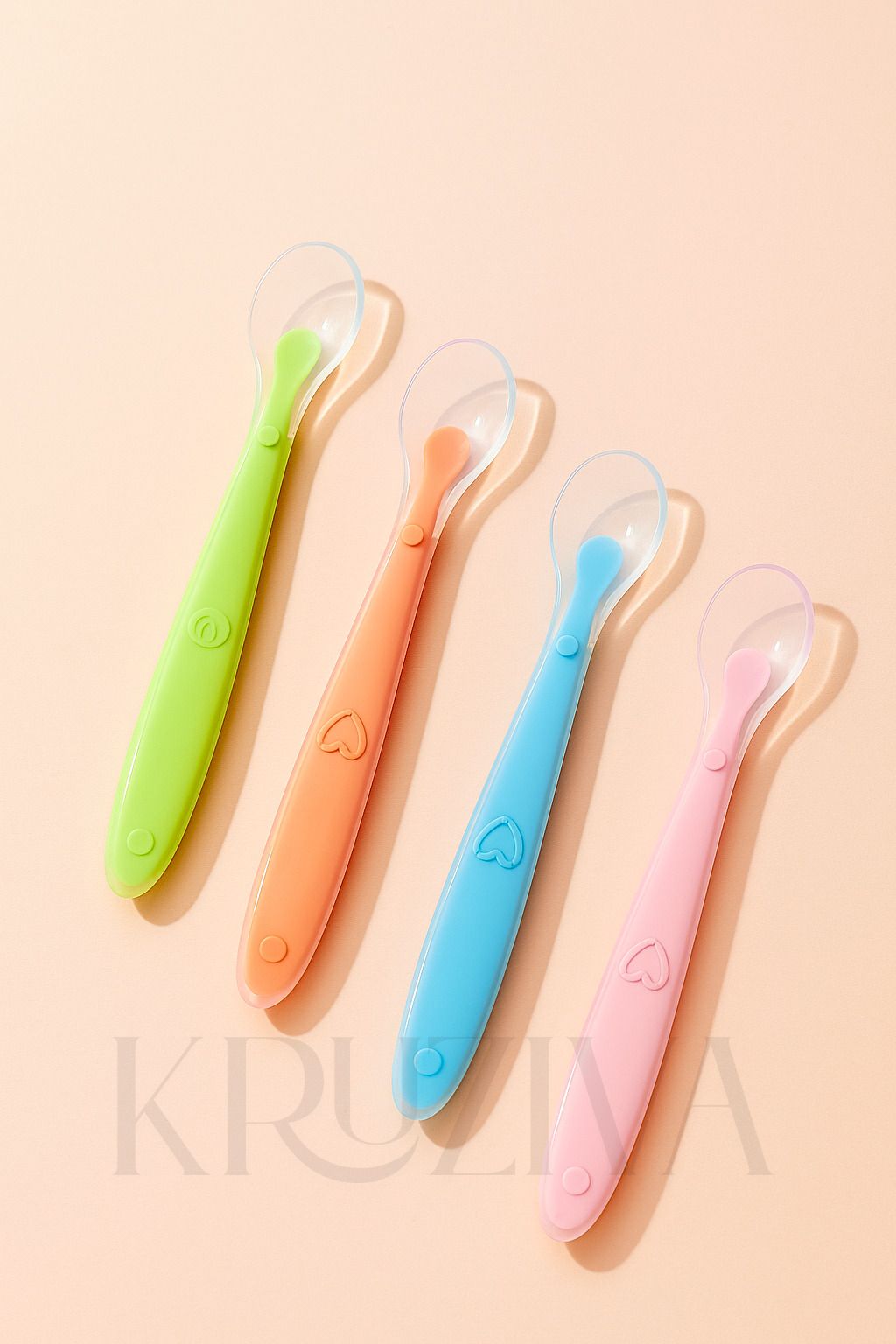 4 Pcs Soft Tip Silicone Baby Feeding Spoons – First Stage Infant Spoon Set - Silicon-image-41