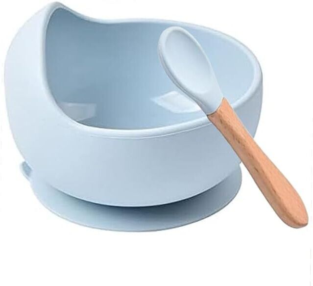 kitchenwiz Baby Feeding Bowl & Spoon Set, Silicone Suction Baby Bowl,Soft Spoon for Toddler - Silicone-picture-20