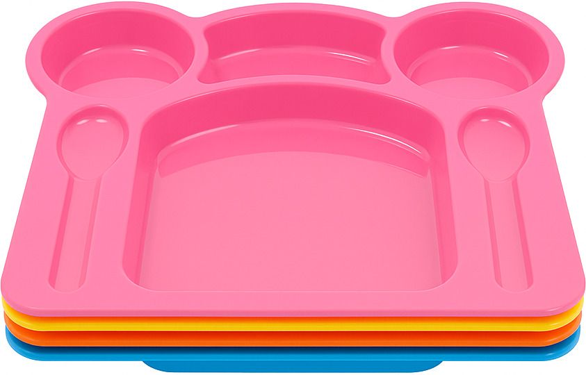 funbrella 5 Compartment Kids Meal Tray - Food Grade Plastic-picture-21