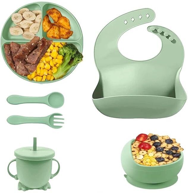 clefairy Silicone Baby Feeding Set,6 Pcs Premium Toddler Utensils, Baby Feeding Supplies- Silicone-picture-39