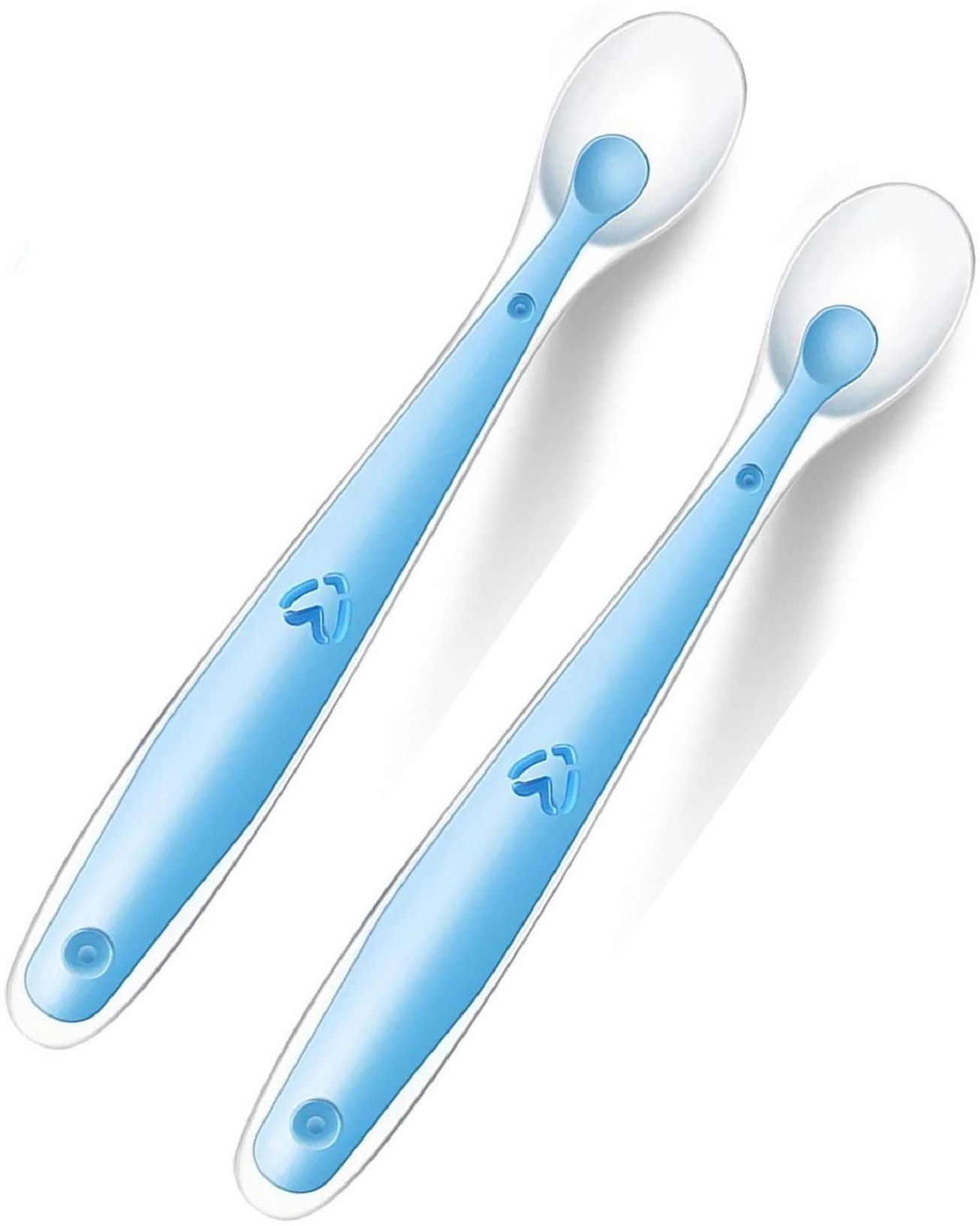 mopslik Soft Silicone Gel Tip Baby Infant Feeding Training Spoon Pack of 2 (Blue)- Plastic, Silicone-picture-21