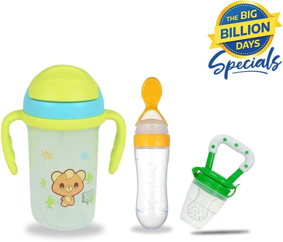 miss & chief Baby Feeding Combo Set of Sipper| Fruit Feeder| Soother For Newborn (Set of 3) - BPA FREE-picture-0