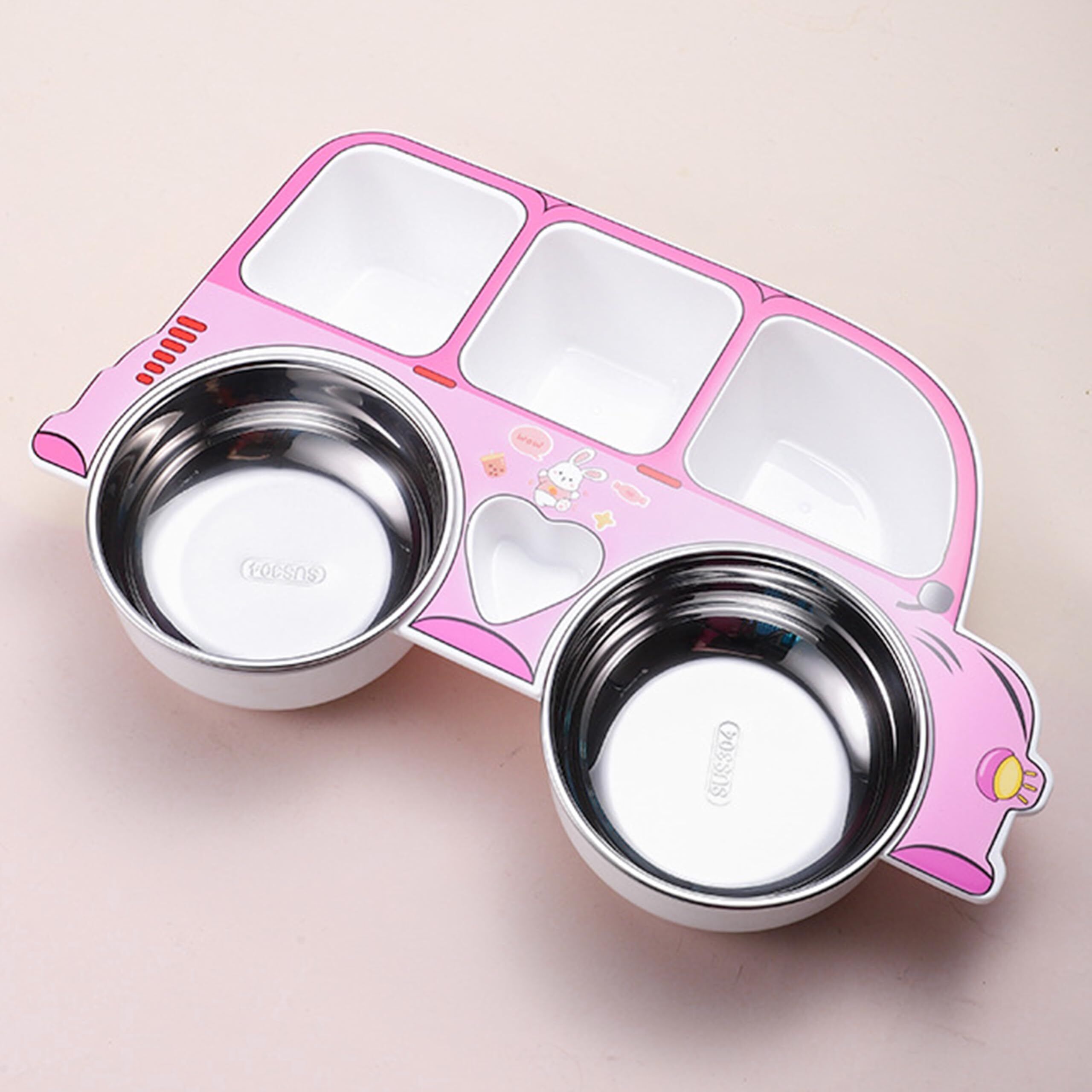 bembika Non-Toxic, Compact Kids Crockery Set with Safety Utensils for Tiny Hands - Stainless Steel-picture-5