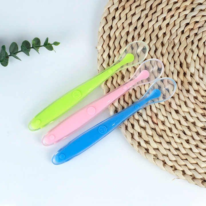 Soft tip Silicon Spoons for Baby Feeding ,First Stage Spoons for Babies- Silicone