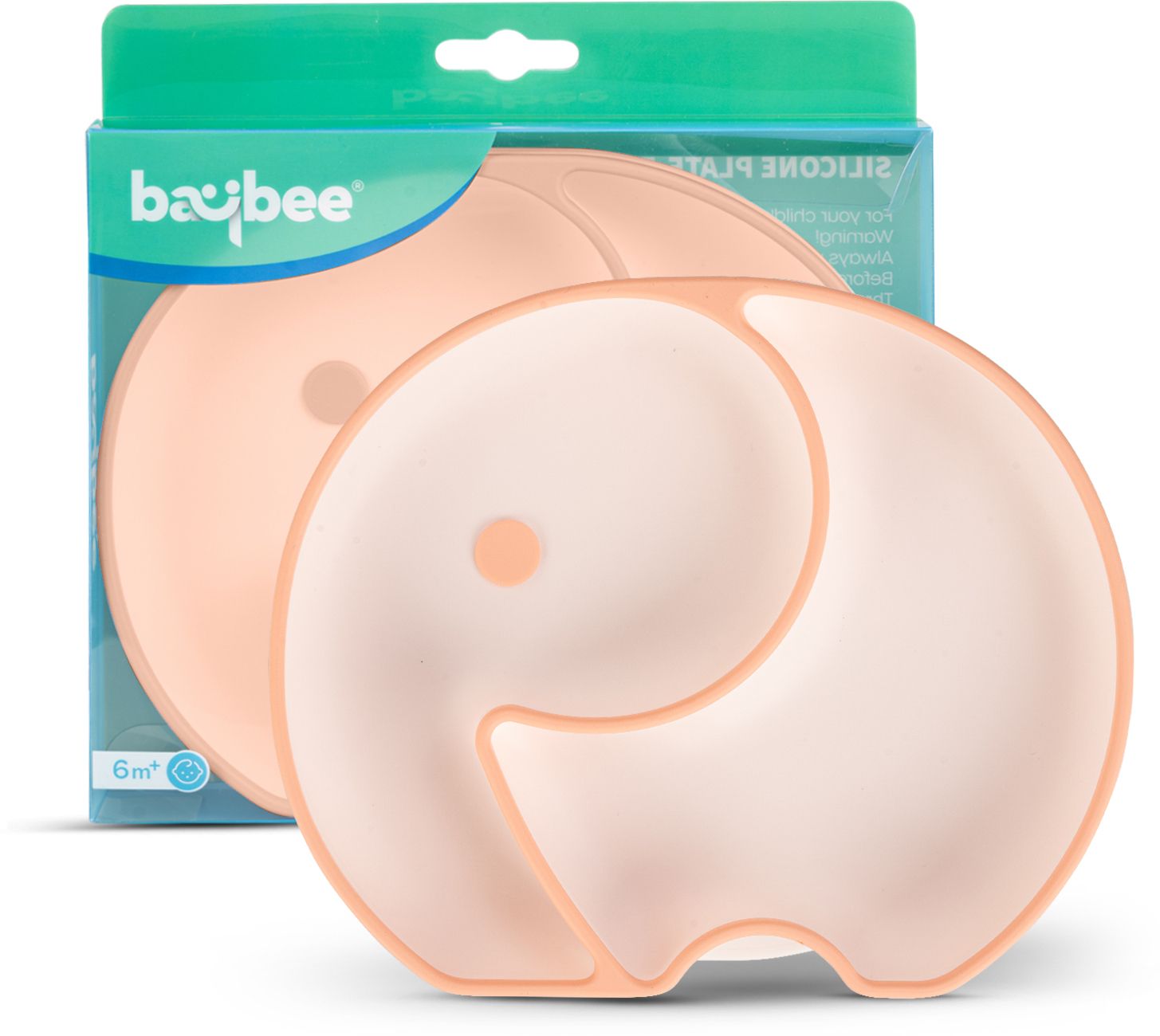 Elephant Shape Silicone Suction Plates for Baby Tableware Feeder Bowl for Kids- Silicone