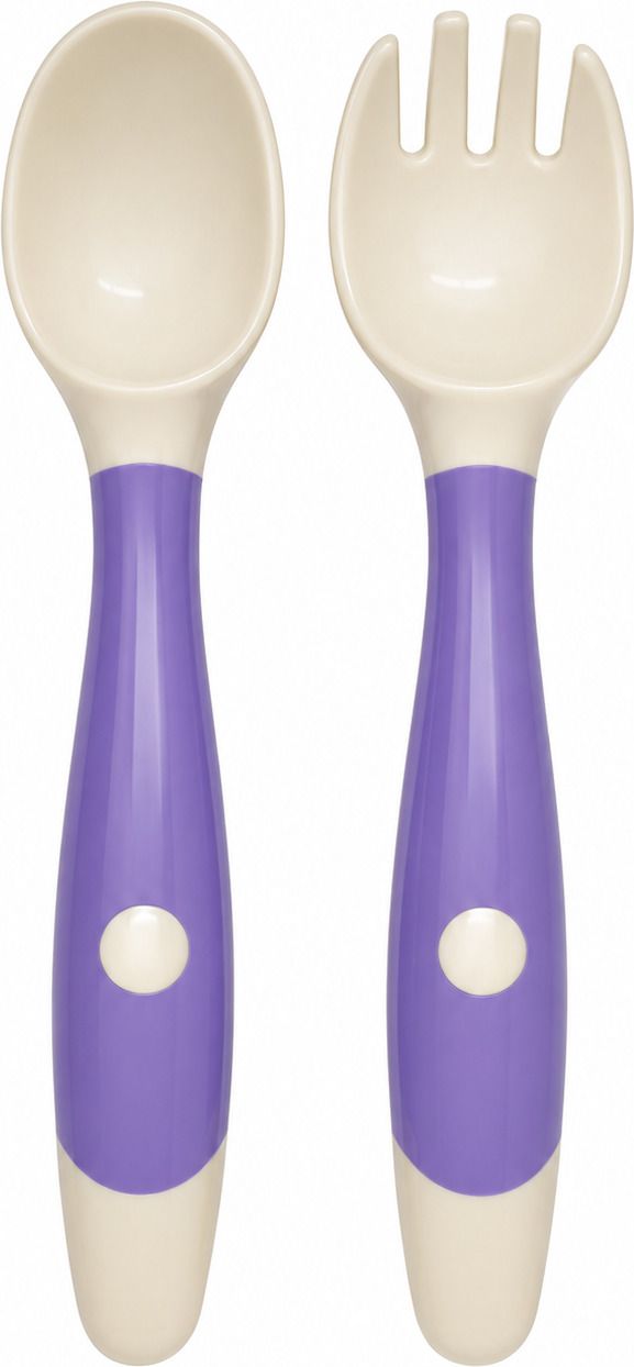 Bendable Baby Spoon and Fork Set - Soft Silicone Flexible Self Feeding Utensils - Silicone-image-34