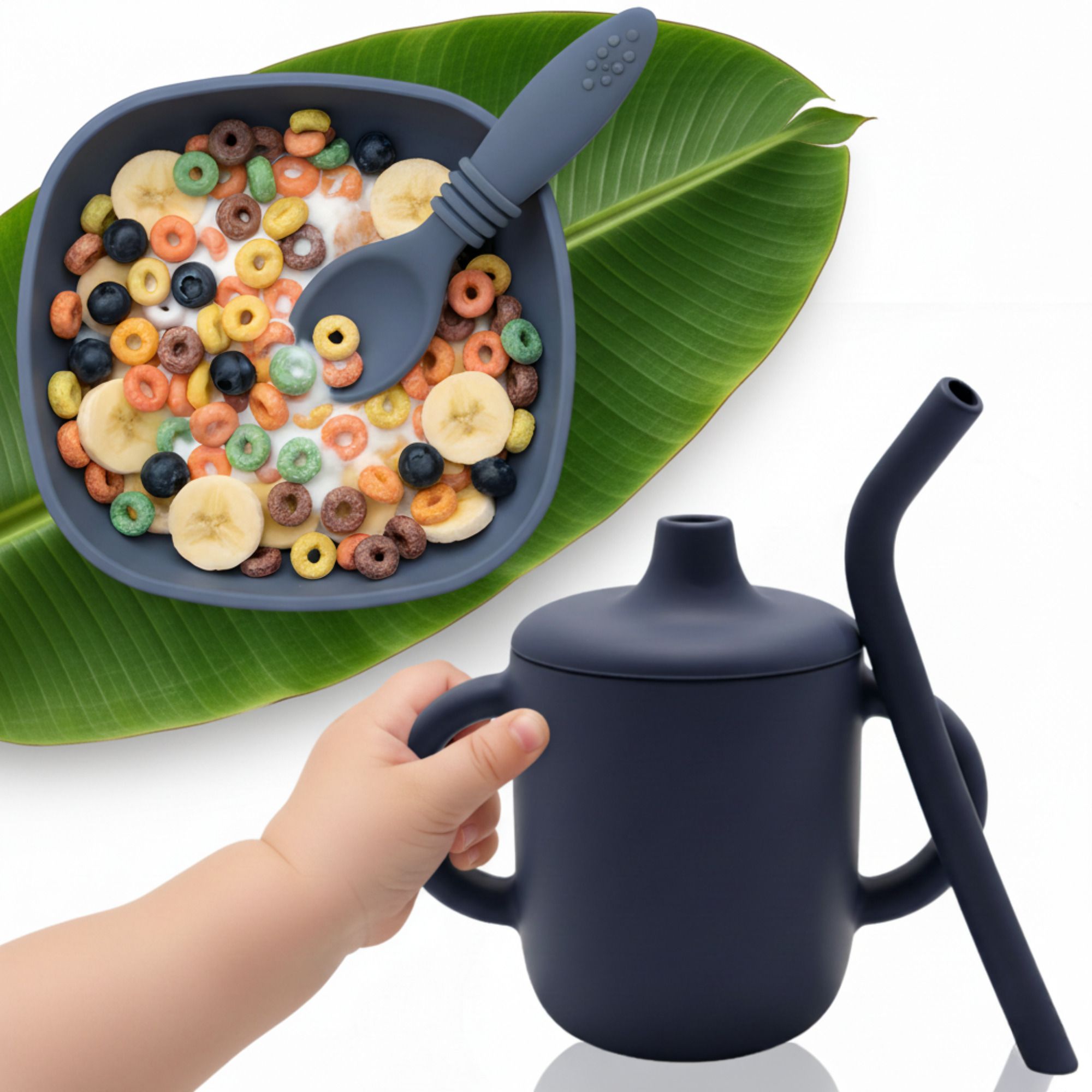 Suction Bowl, Sippy Cup & Colour Changing Spoon for Babies & Toddlers - Silicone-image-33