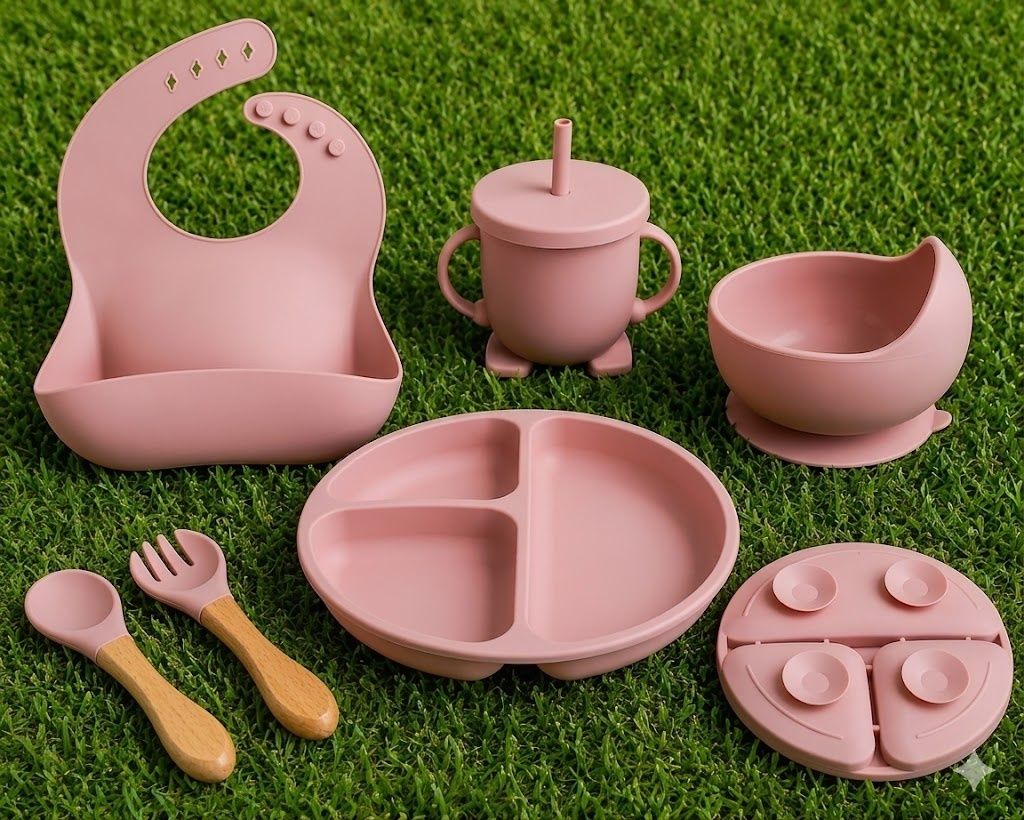 Premium Silicone Baby Feeding Set 6 Pieces BPA Free - silicone-image-32