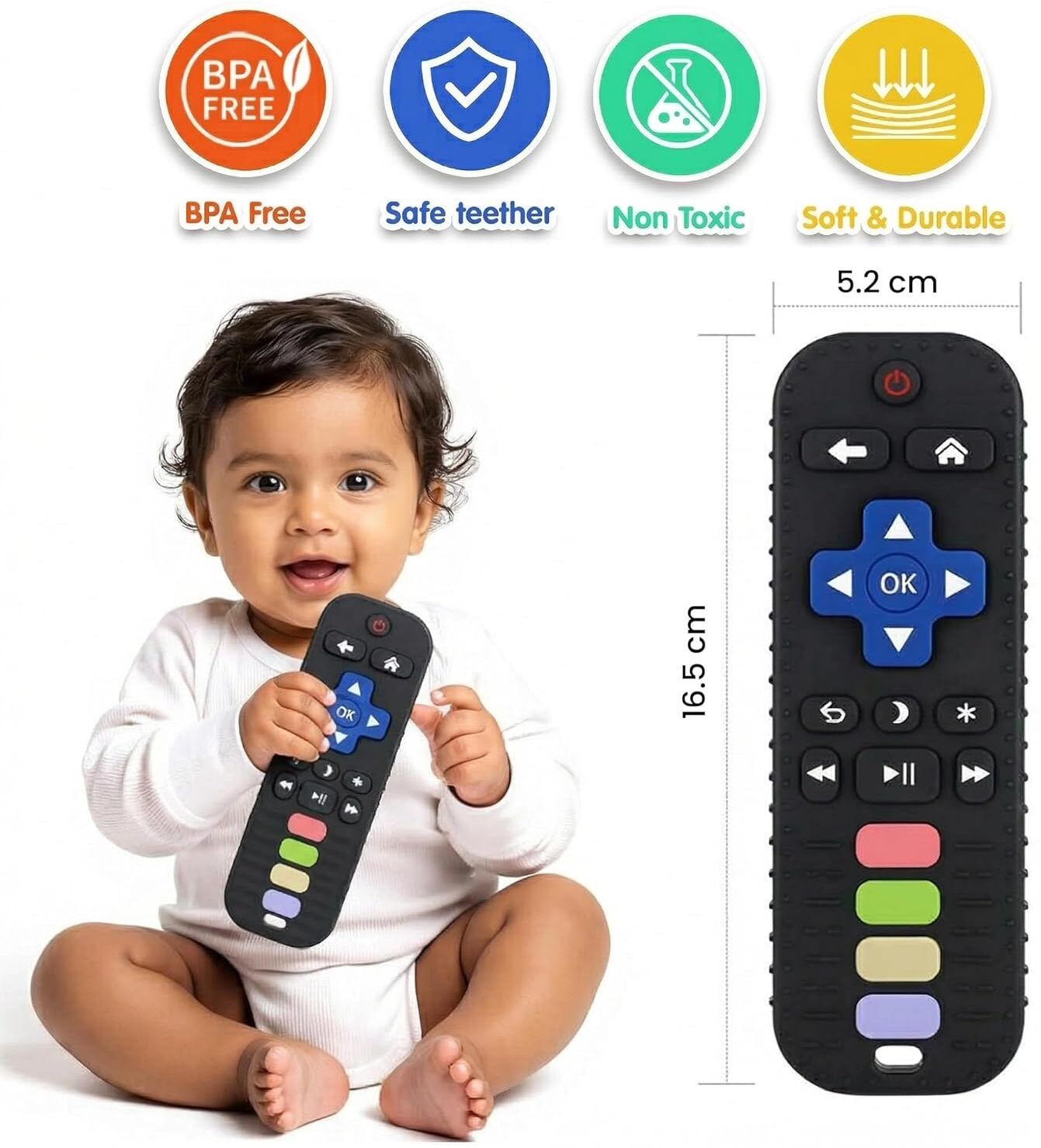 BABY TEETHER REMOTE TOY - Abs Plastic-image-4