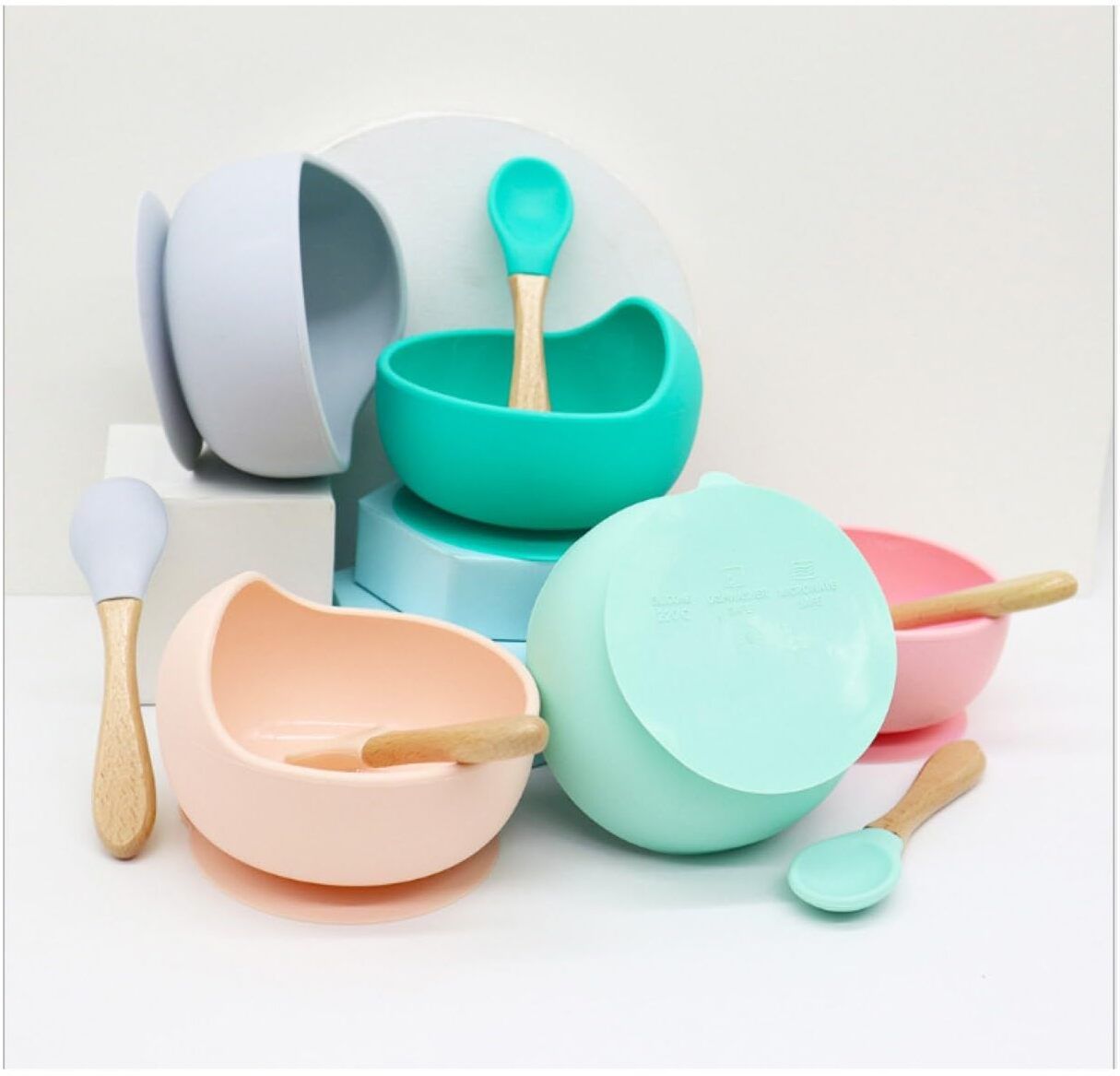 debrifo Feeding set 2 Piece Microwave Friendly Silicone Baby Feeding Se - silicone-picture-42