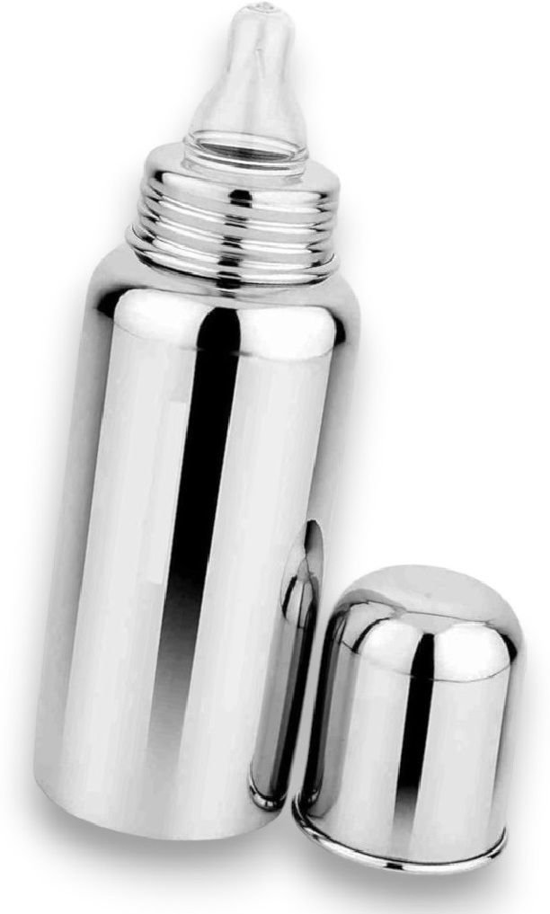 rb point Premium Stainless Steel Baby Feeding Bottle with Silicone Brush - Food Grade Plastic, Silicone-picture-22