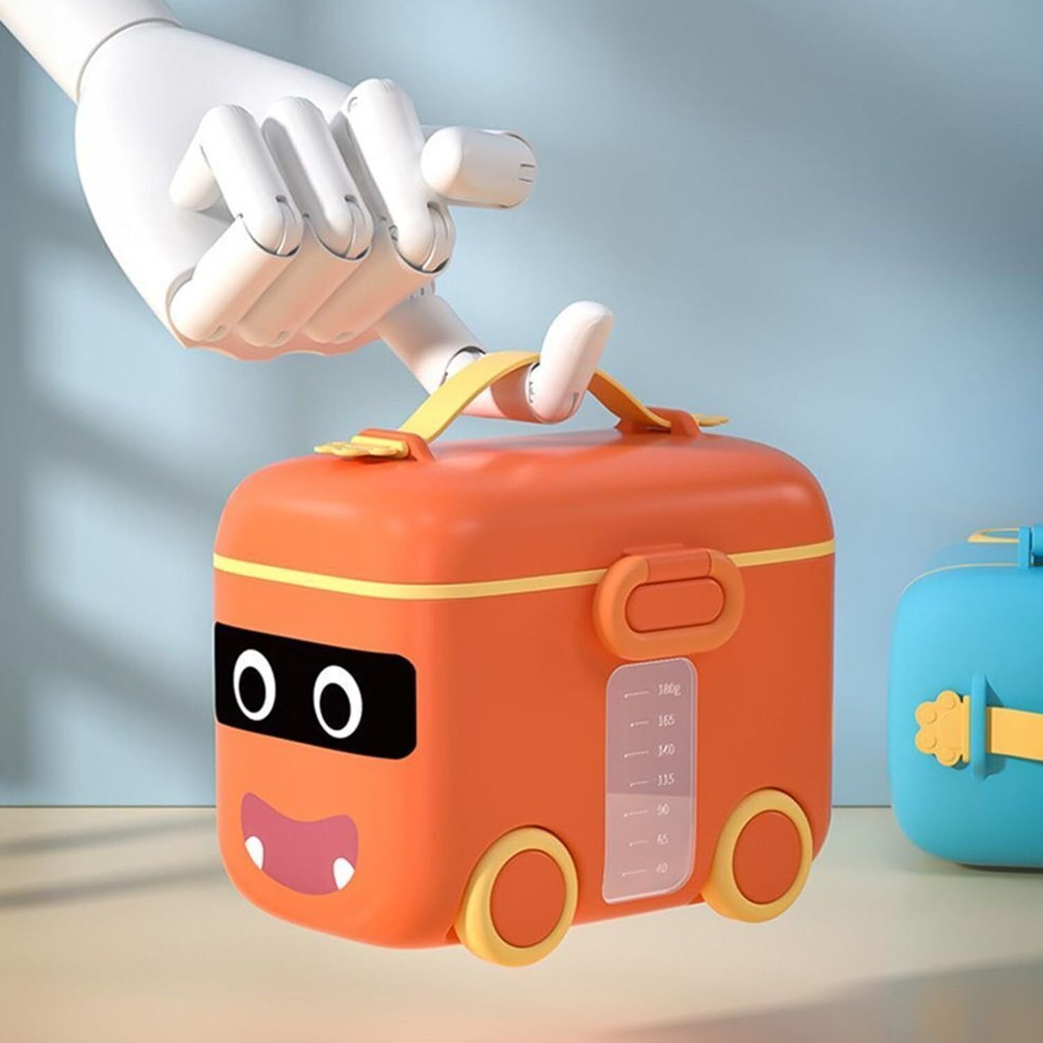 Cartoon Car Shape Baby Formula Milk Powder Dispenser Container (3) - Plastic