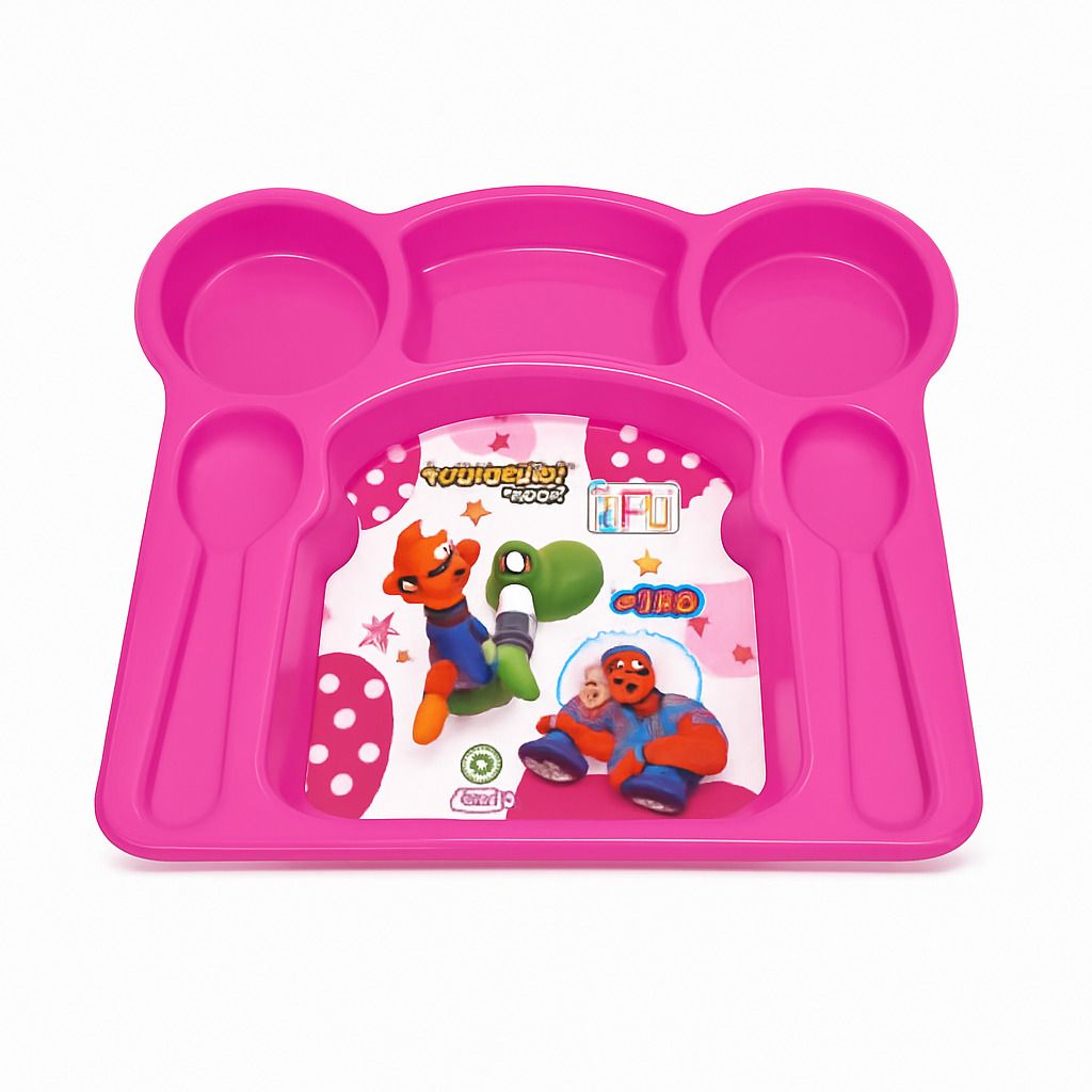 funbrella Kids Cartoon Printed Meal Tray - Plastic-picture-15