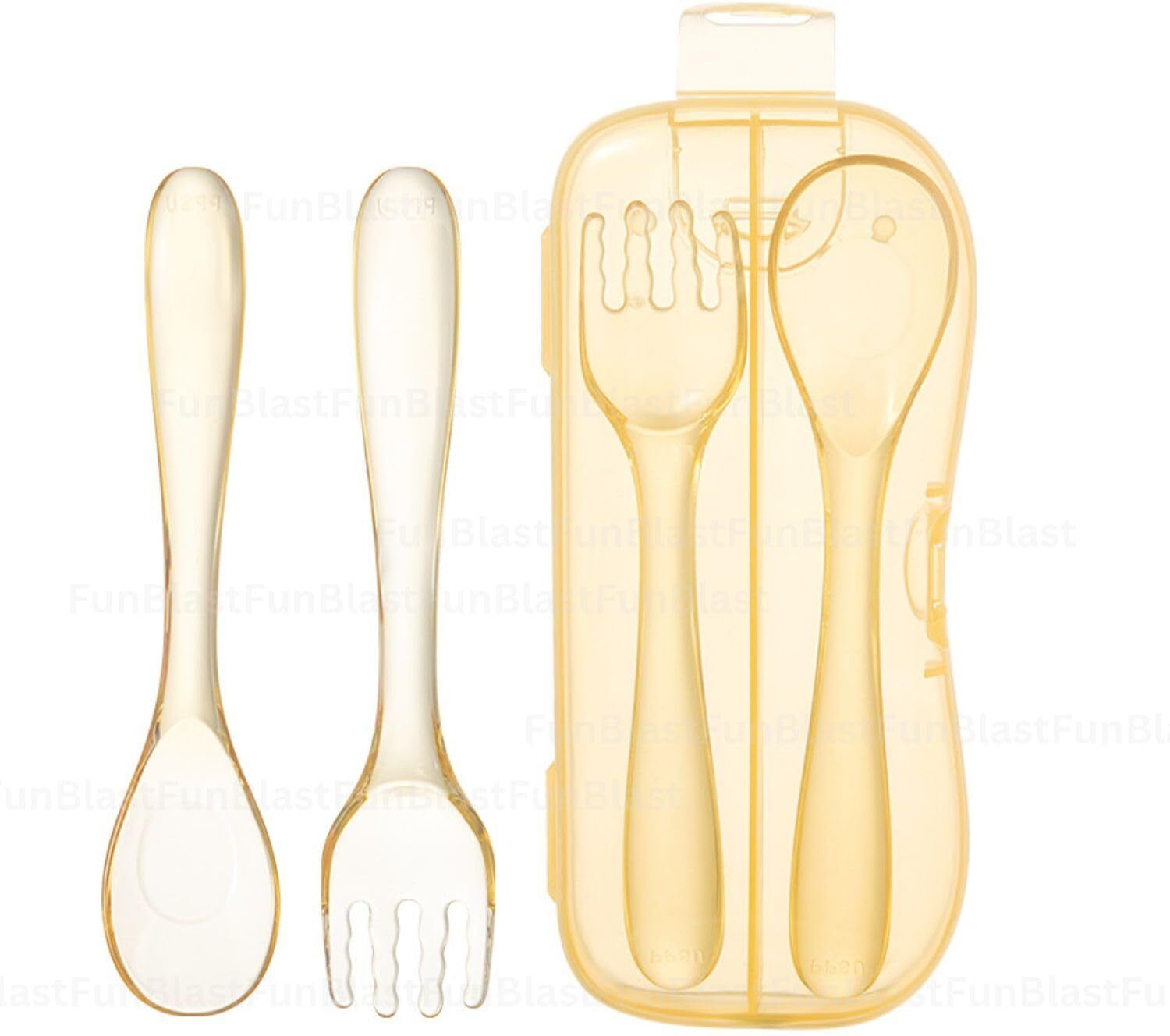 Spoon for Baby Feeding – Spoon & Fork Set in Case for Baby 6 to 12 Months - Plastic-image-41