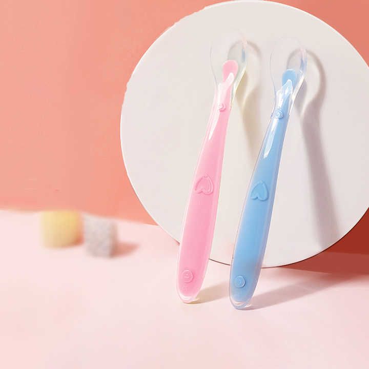 Soft tip Silicon Spoons for Baby Feeding ,First Stage Spoons for Babies- Silicone