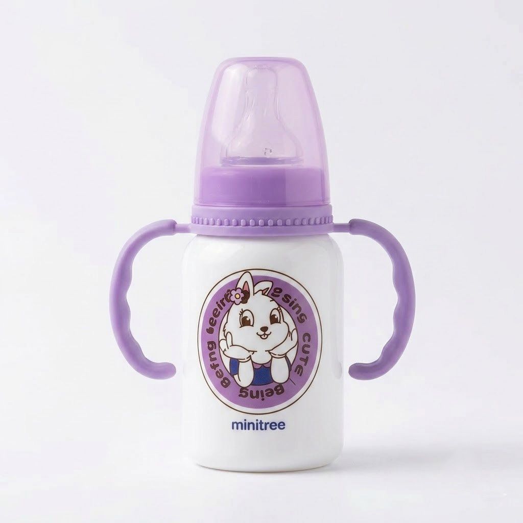 120 Ml Purple Plastic Baby Feeding Bottle, Age Group: 1-2 Years - silicon and plastic-image-34