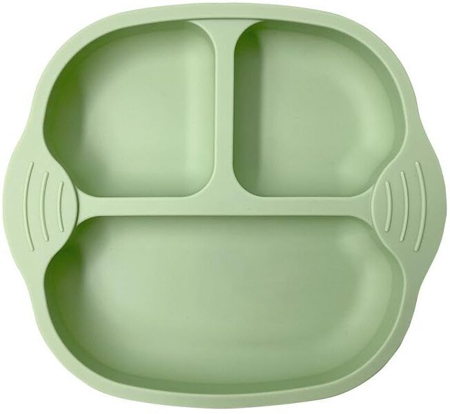 Unbreakable Silicone Dish for Baby Feeding, Divided & Suction Design- Silicone-image-7