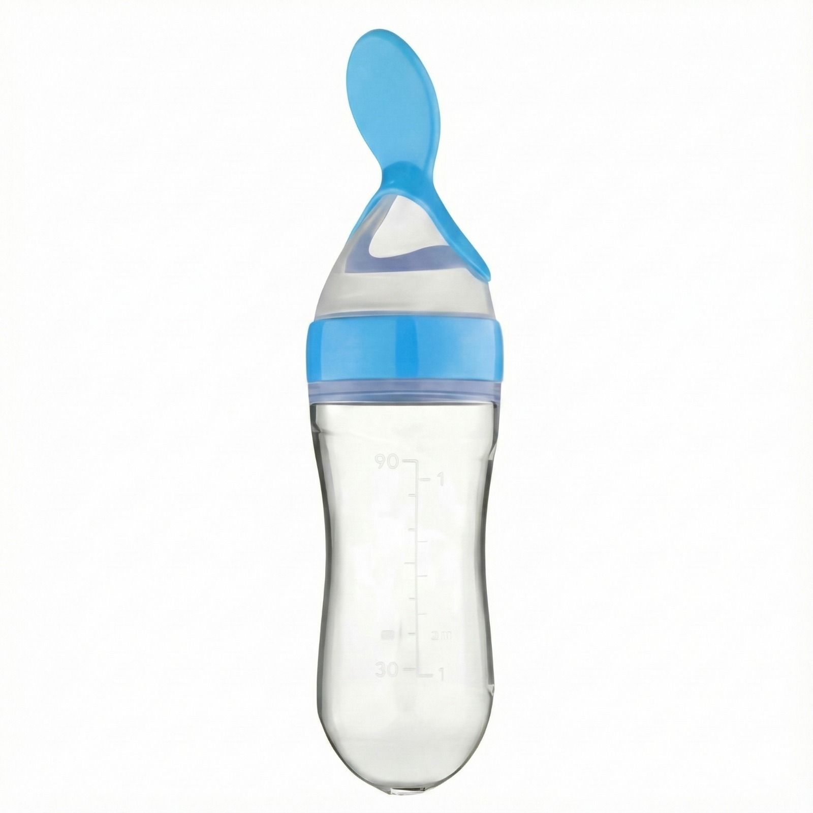 BPA-Free Soft Tip Silicone Squeeze Feeding Spoon Bottle for Babies - Silicone-image-42