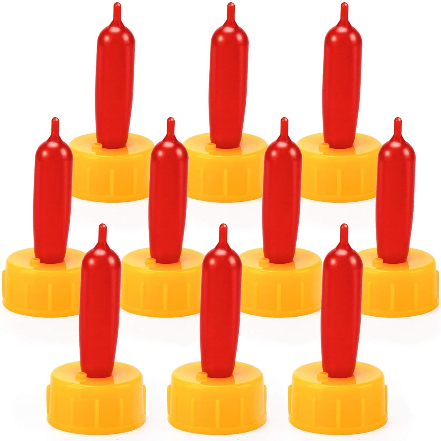 Feeding Nipples for Lamb Bottles Red Food Grade HDPE for Lamb Goats Calves 10pcs - Food Grade Plastic