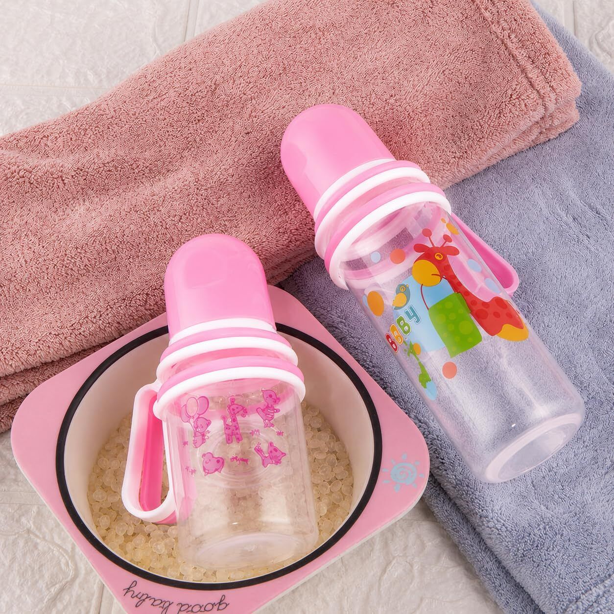 on gate Baby Feeding Set with Bib, Bottle, Cleaning Brush,Training Cup ,Cotton Buds - Plastic-picture-13