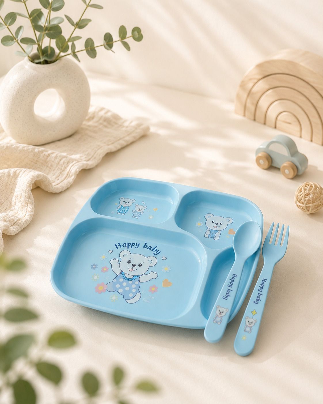 3-Piece Kids' Divided Plate Set - PLASTIC-image-37