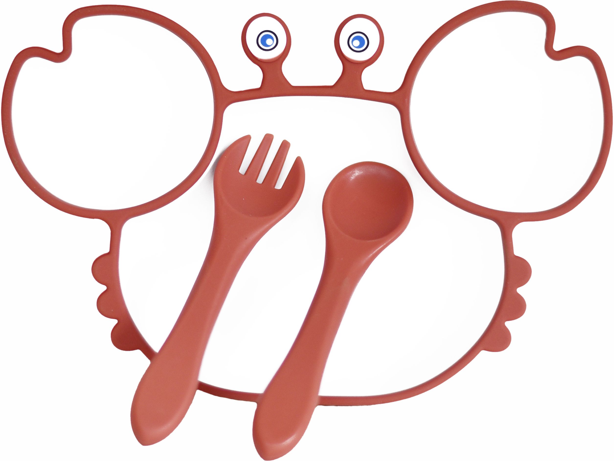 Cute Crab Silicone Suction Plate for Babies &Toddlers Food Grade Silicone Set- Silicon-image-6