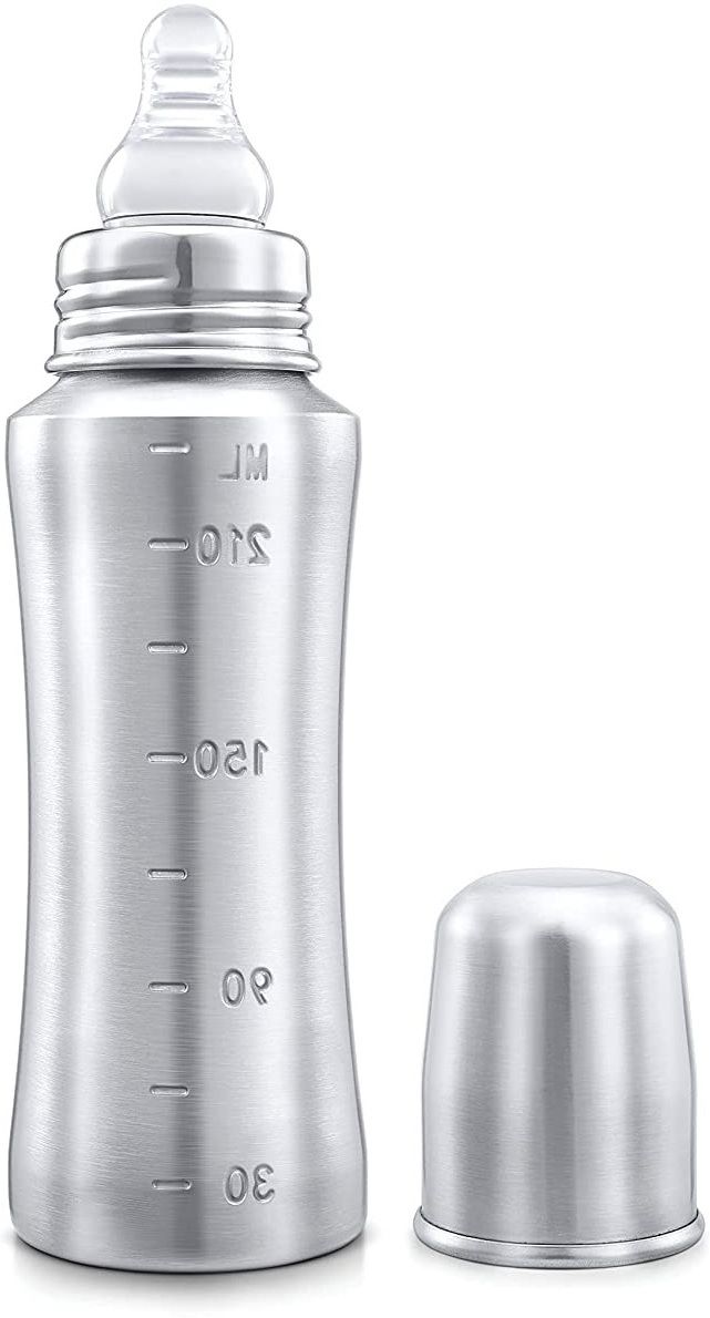 hm point Stainless Steel Baby Feeding Bottle (240 ML) (ML Marking) - Stainless Steel-picture-11