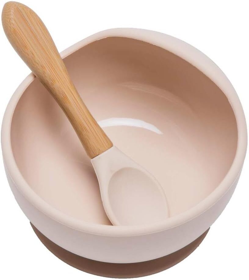 krusan Feeding Silicone Bowl With Spoon For Toddler & Baby Non-slip Design - Silicon-picture-38