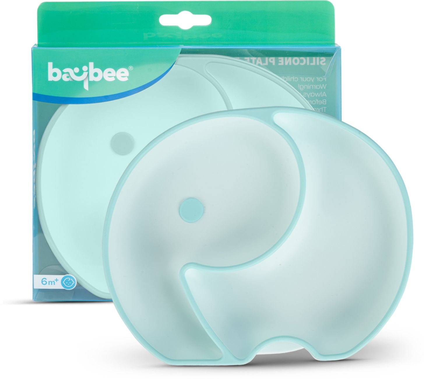 Elephant Shape Silicone Suction Plates for Baby Tableware Feeder Bowl for Kids- Silicone