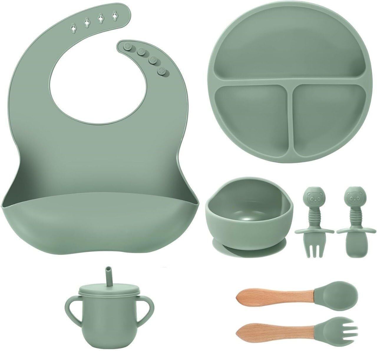 paritirth Baby Silicone Feeding Set 8PCS Blue - SILICONE-picture-10
